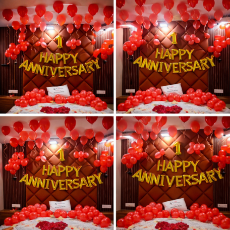 Scarlet Petals Anniversary Decoration