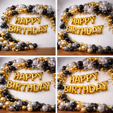 Chrome Gold Birthday Celebration Decoration