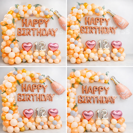 Blush Rosegold Birthday Decor