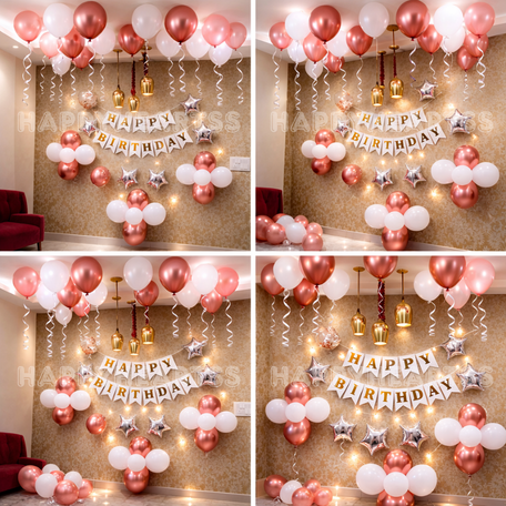Rosegold Spark Birthday Decor